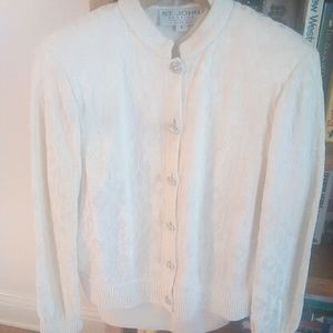 St. John Evening Jeweled Knit Sweater Suit/skrt